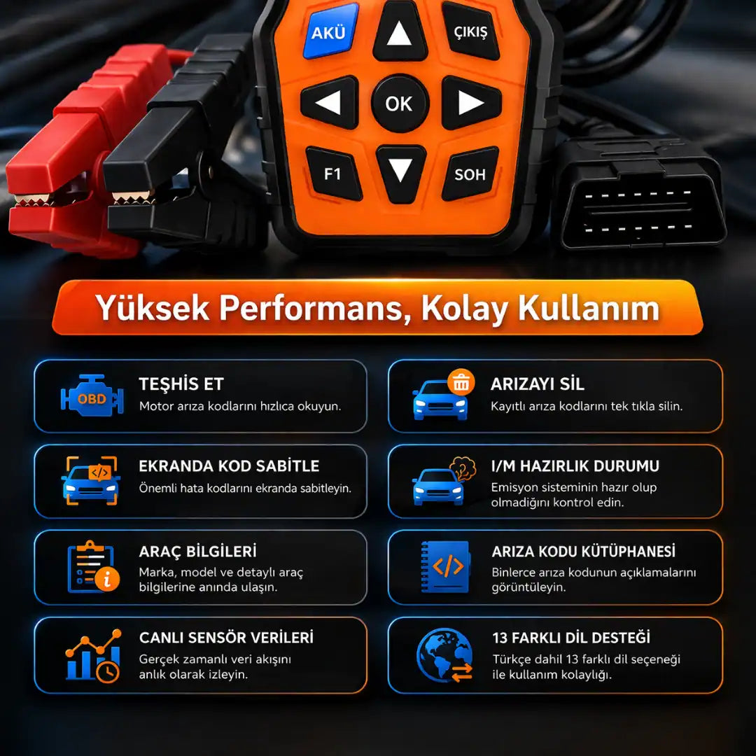 Araç Arıza Tespit Bulma ve Silme Cihazı