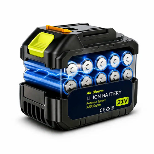 21V Kablosuz Hava Üfleyici | Turbo Fan, 12.000mAh Batarya, Bahçe & Araç Kurutma, Toz Temizleme