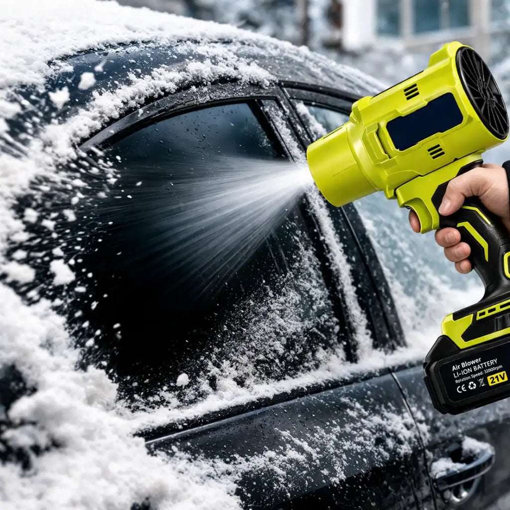 21V Kablosuz Hava Üfleyici | Turbo Fan, 12.000mAh Batarya, Bahçe & Araç Kurutma, Toz Temizleme